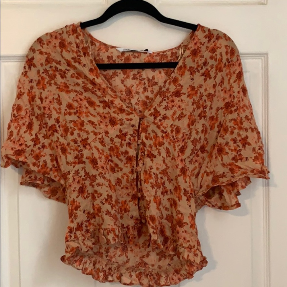 Zara Floral Top/blouse XS